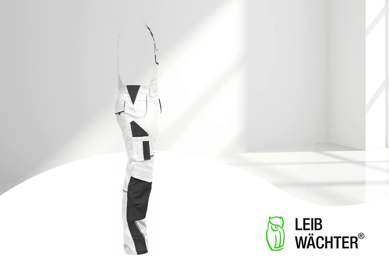 Leibwächter Arbeitshose - Latzhose Flex Line weiß/grau Leibwächter Arbeitshose - Latzhose Flex Line weiß/grau