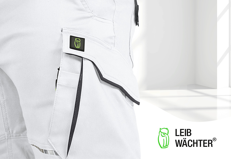 Leibwächter Arbeitshose - Latzhose Flex Line weiß/grau Leibwächter Arbeitshose - Latzhose Flex Line weiß/grau