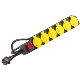 HEDI 6-fach Steckdosenleiste außen mit Schalter 3m IP44