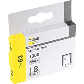 Premium-Line Tackerklammern 8-10mm (TYP53) Premium-Line Tackerklammern 8-10mm (TYP53)
