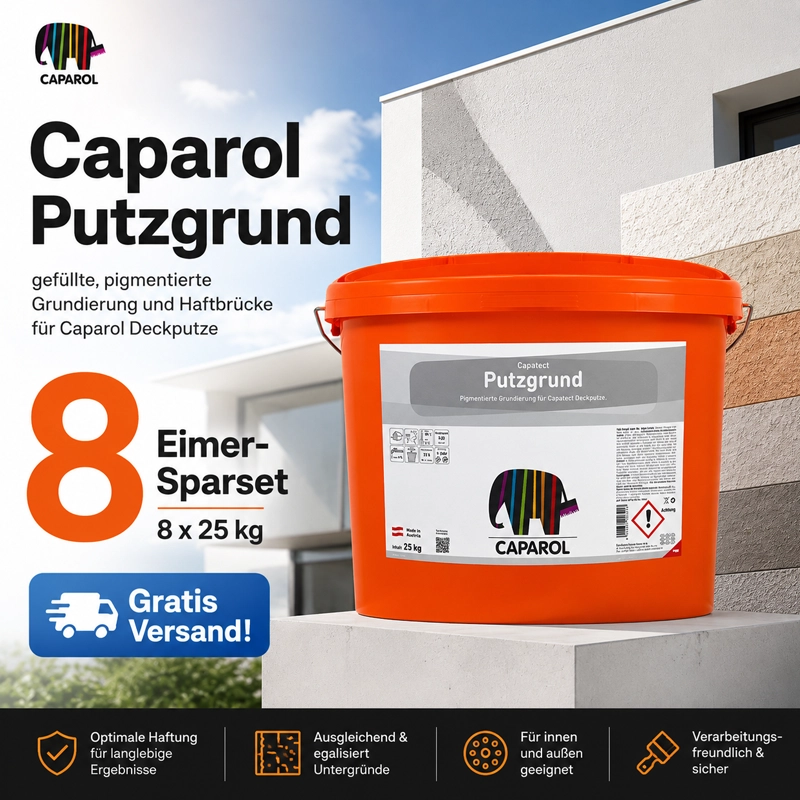 Aktion 8 x 25 kg Capatect Putzgrund 25 kg weiß