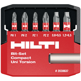 HILTI Bit-Set Kreuz & Schlitz 8tlg. HILTI Bit-Set Kreuz & Schlitz 8tlg.